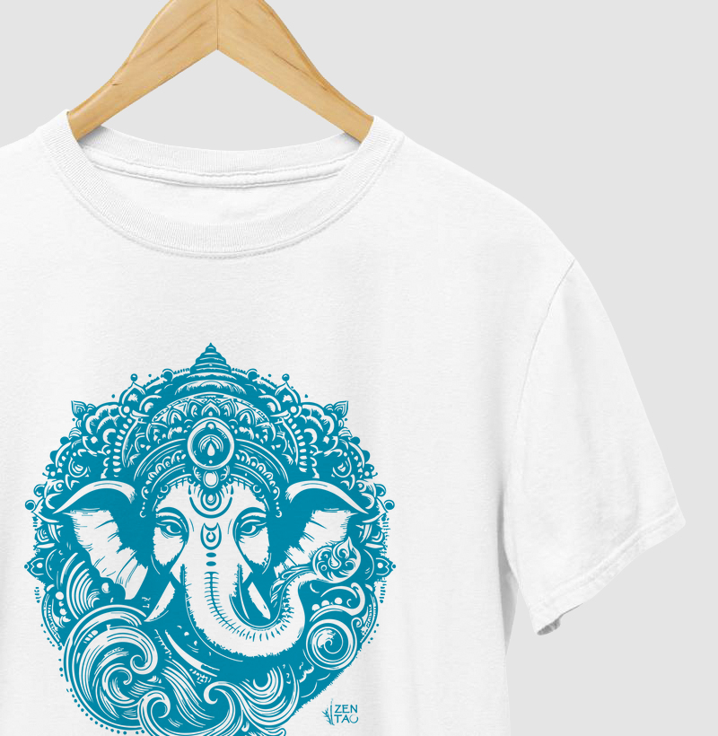 Yoga: Ganesha (estampa azul em fundo claro)