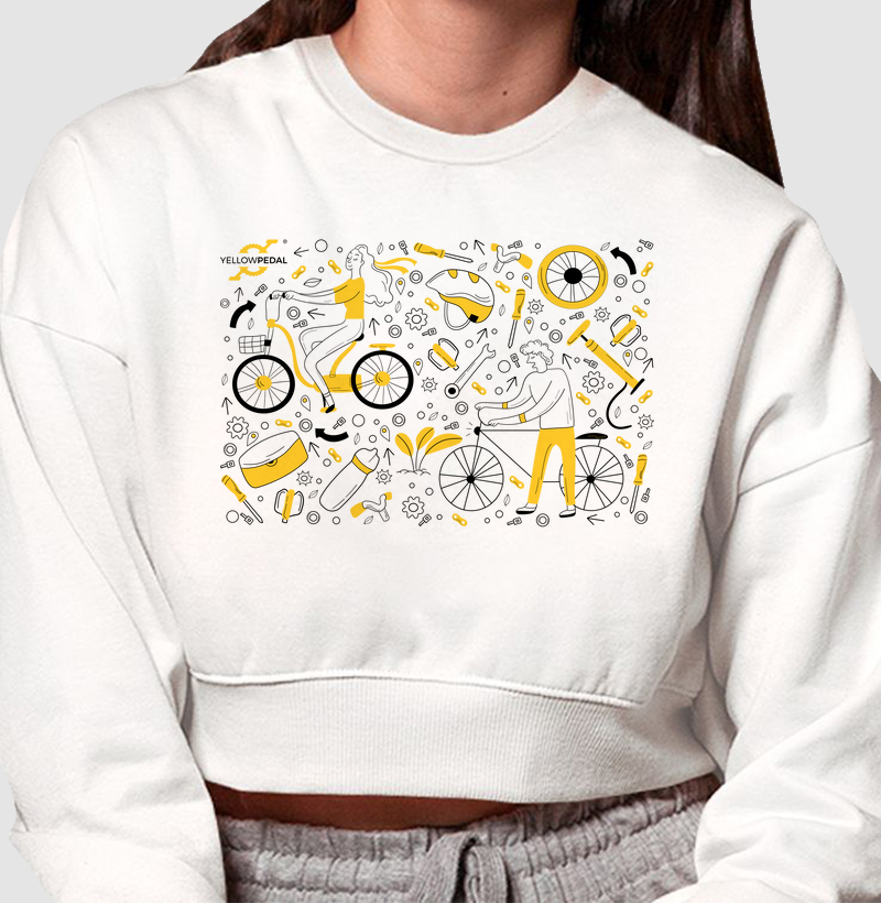 MOLETOM CROPPED YELLOWPEDAL CASAL