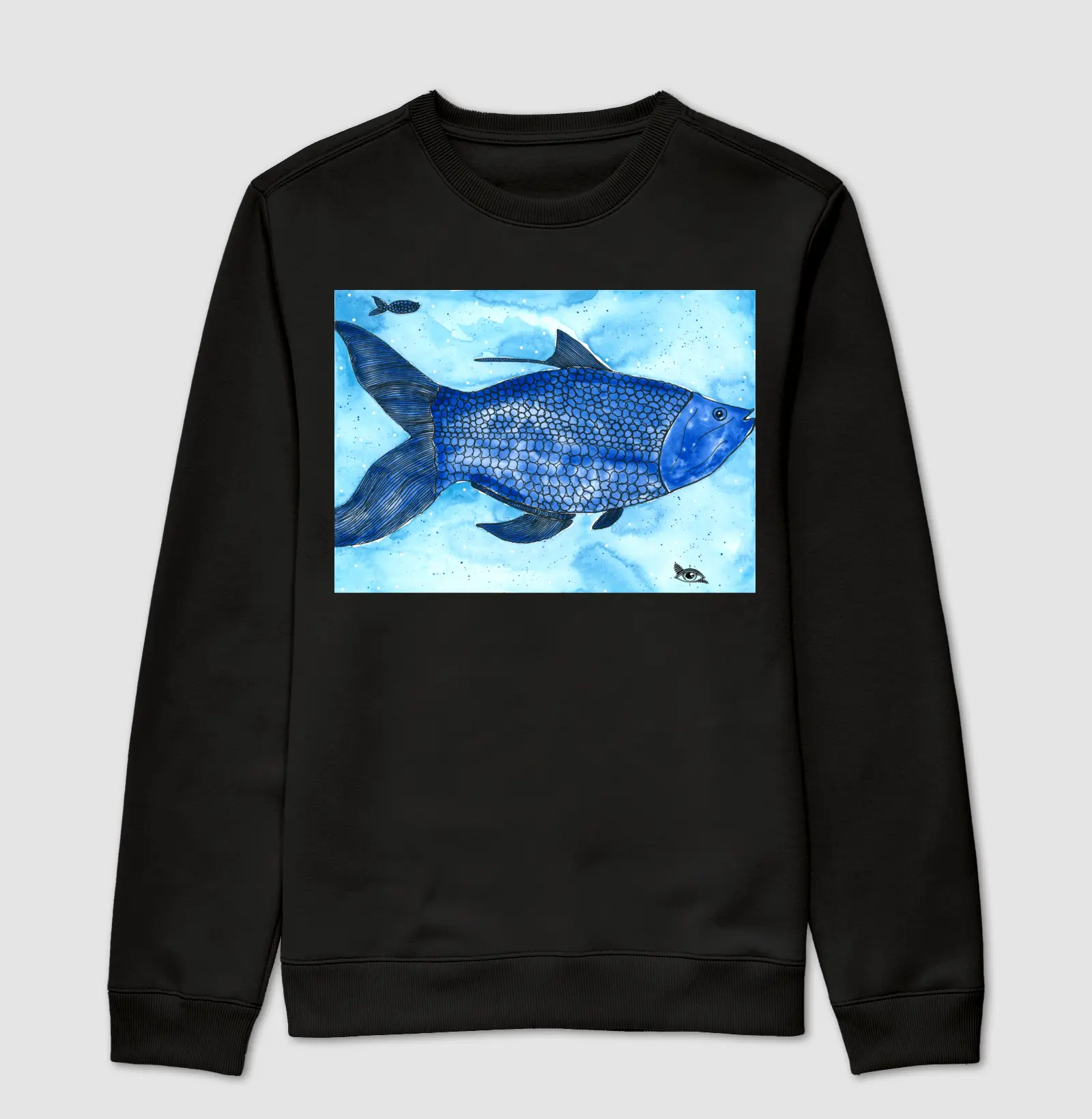 Suéter Moletom - Peixe Marinho Aquarela