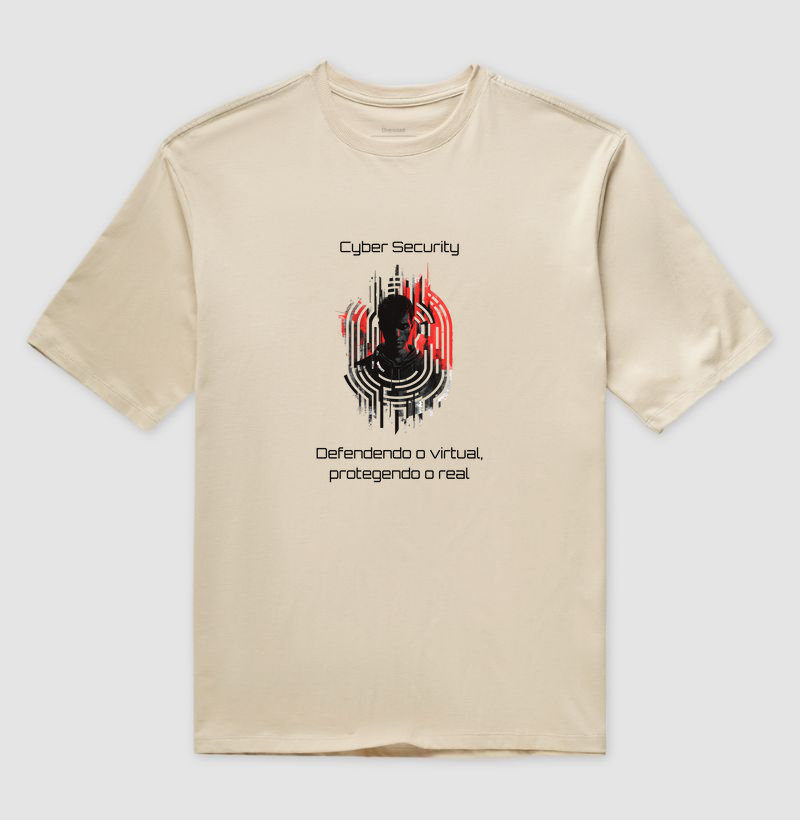 Cyber Security Oversized - Areia & Off White