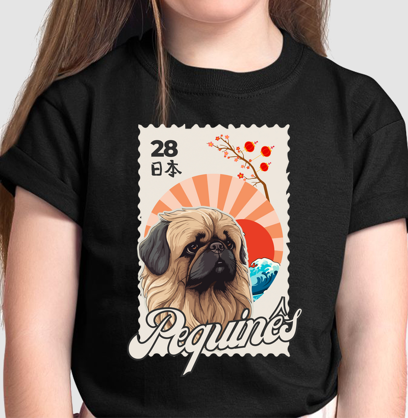 Camiseta Infantil Nihon Pequinês Dog Pulse