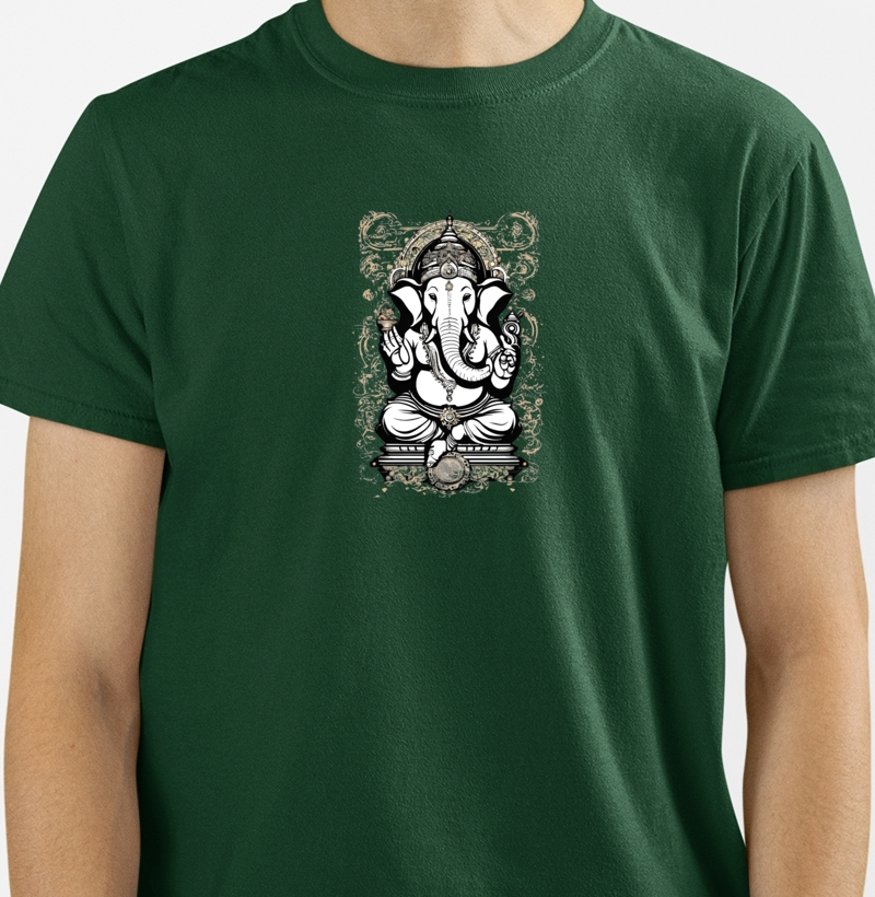 Camiseta Masculina Arquétipo Ganesha Conhecimento