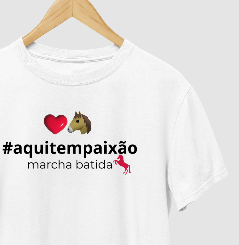 Camisa Aqui tem Paixão marcha batida Emoji