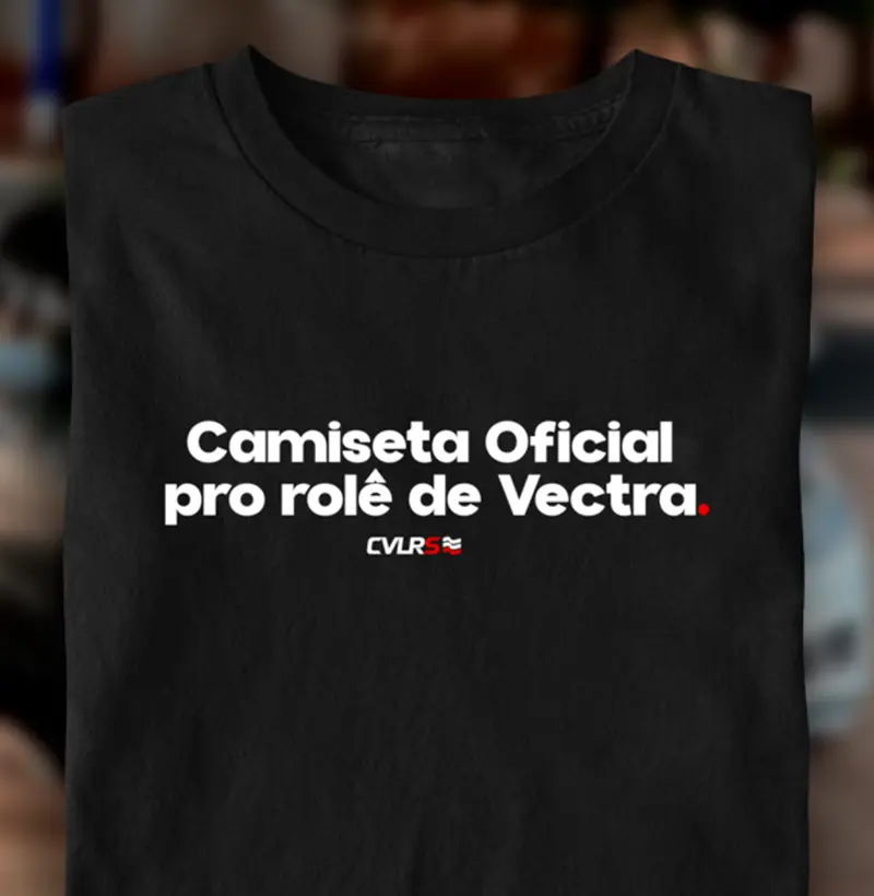 Camiseta oficial pro rolê de vectra