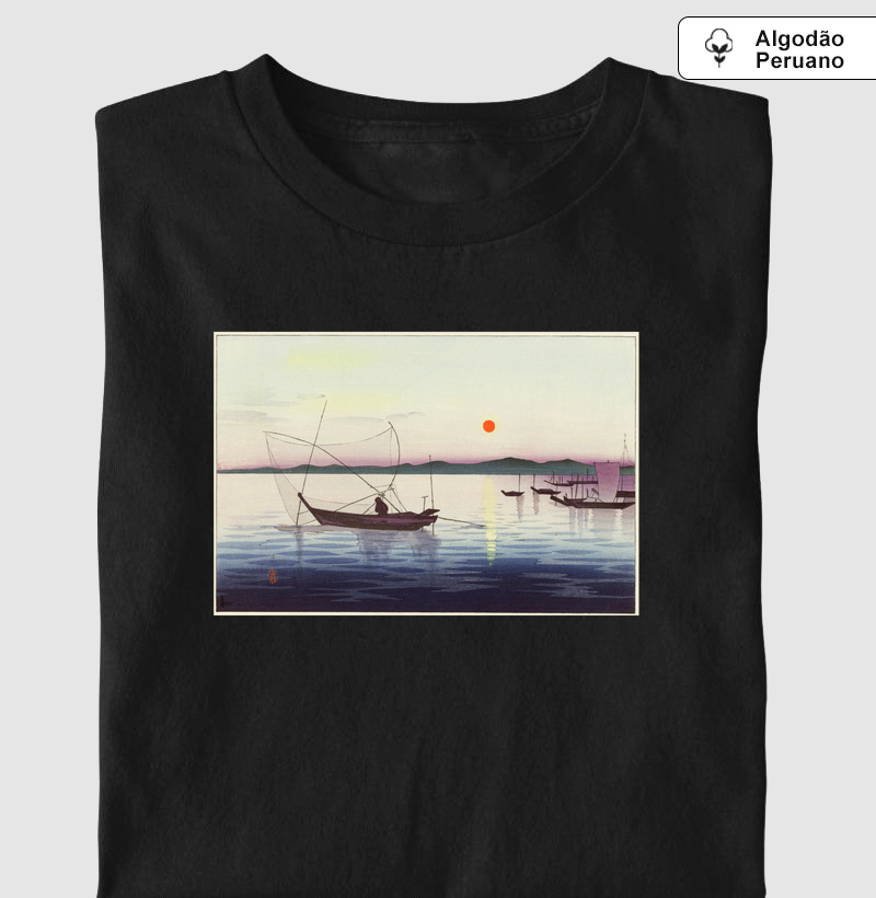 Boats and setting sun