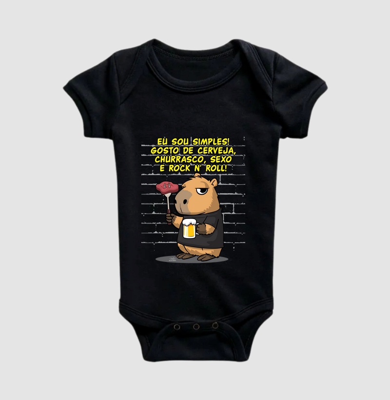 Camiseta Capivara rock simples