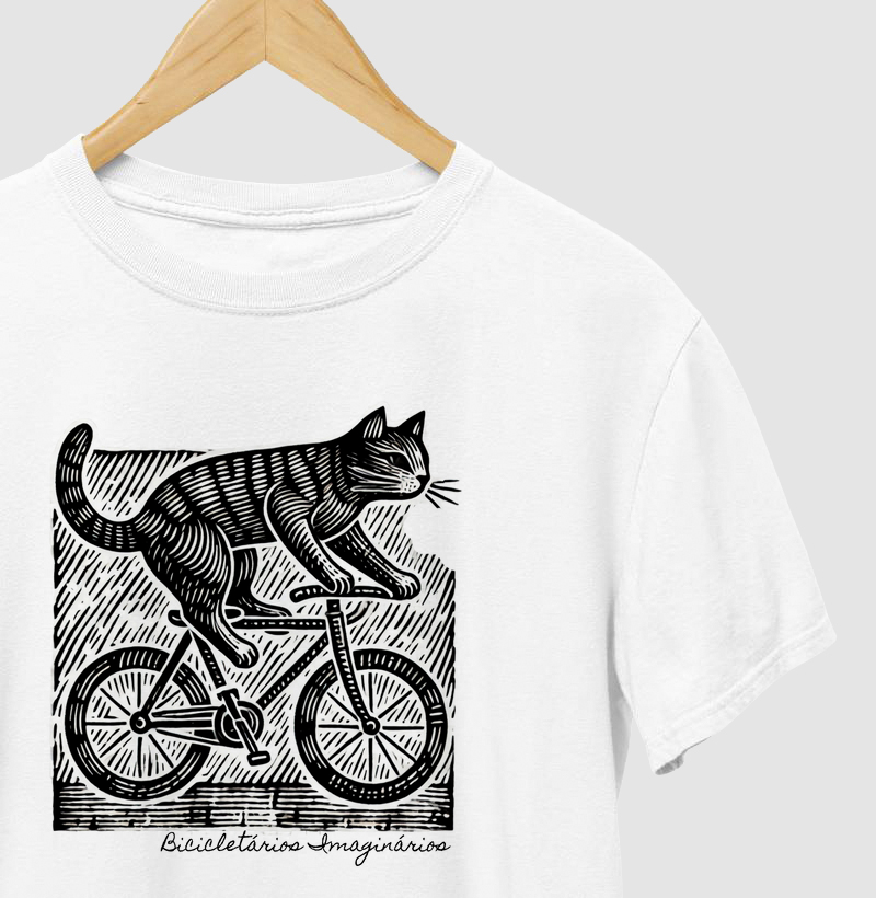 GATA BICICLETA xilogravura
