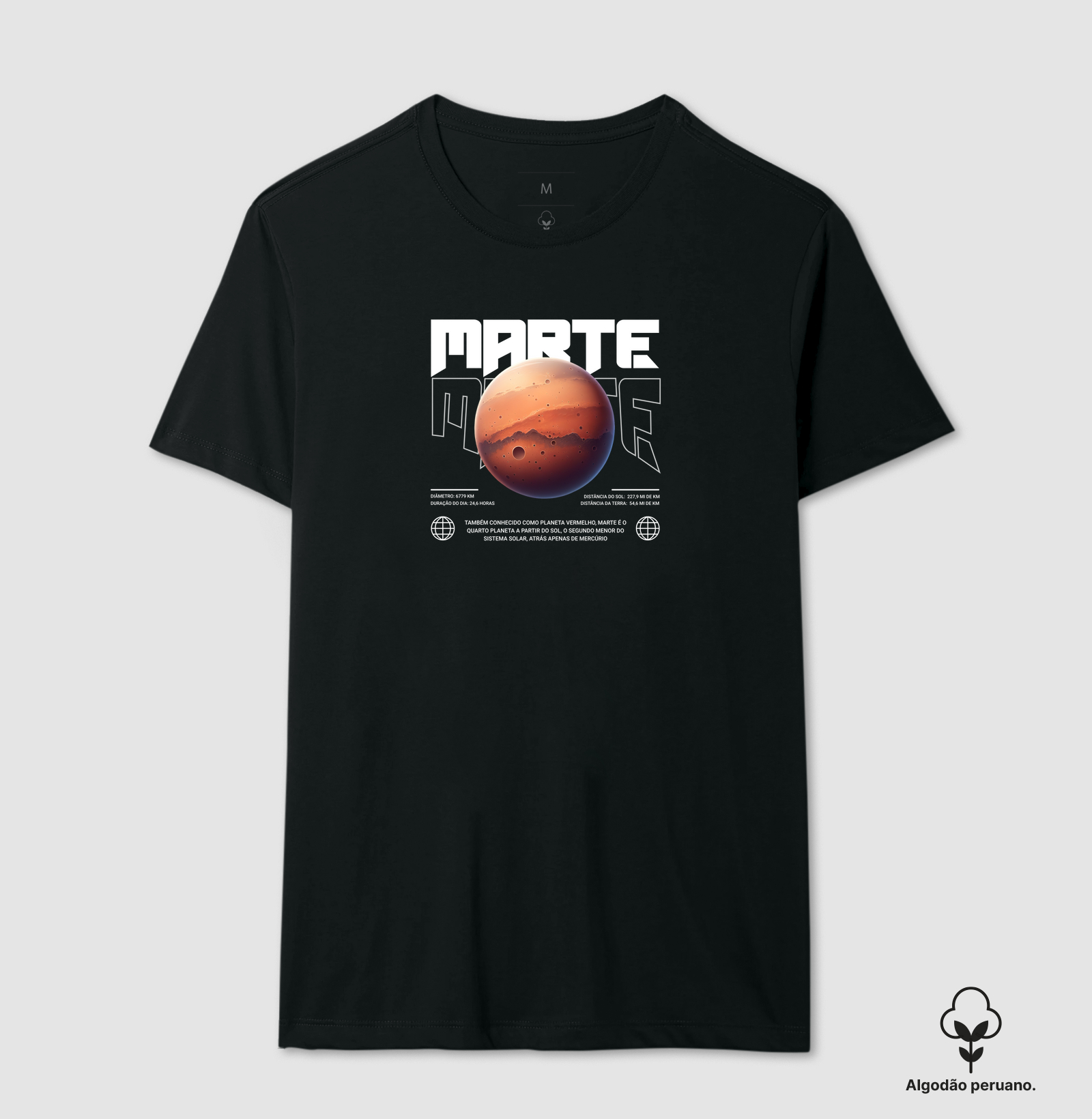Marte - Camiseta Algodão Peruano
