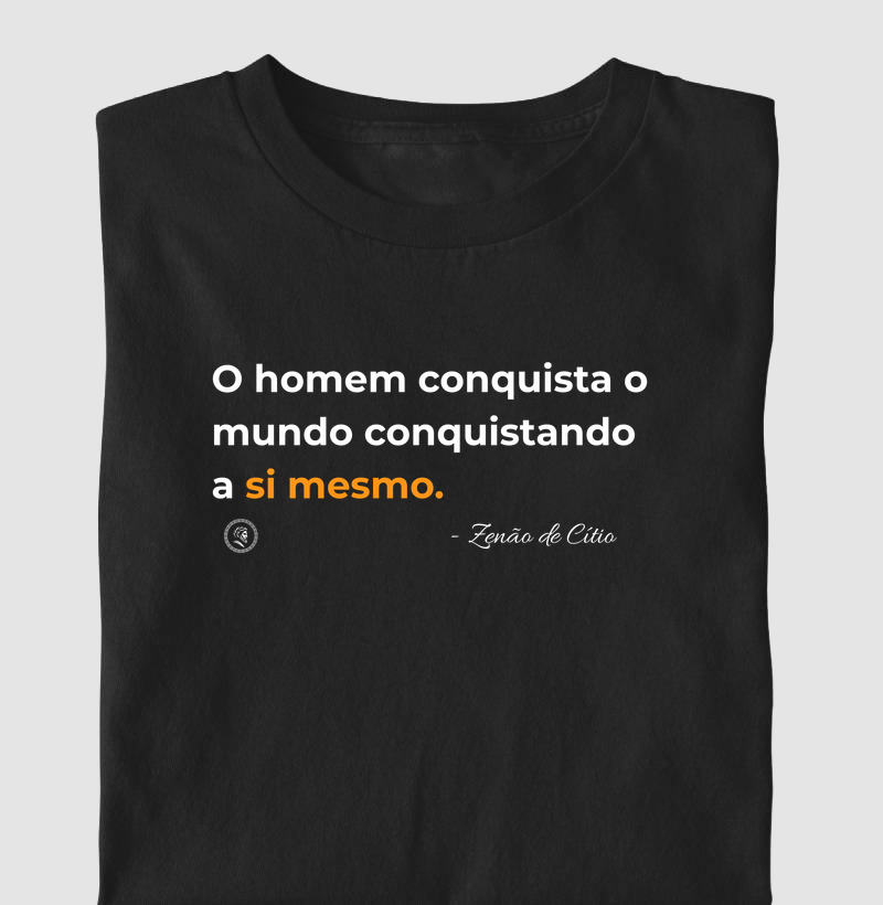Camiseta Filosofia Estocisimo de Zenão de Cítio "Conquista"