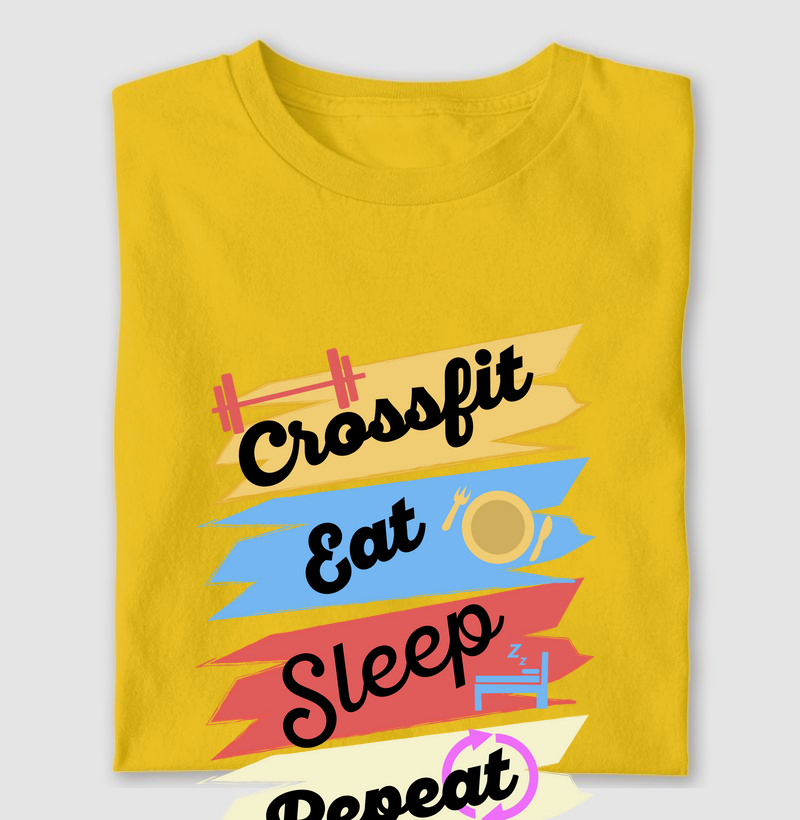 Camiseta Crossfit, Eat, Sleep, Repeat 