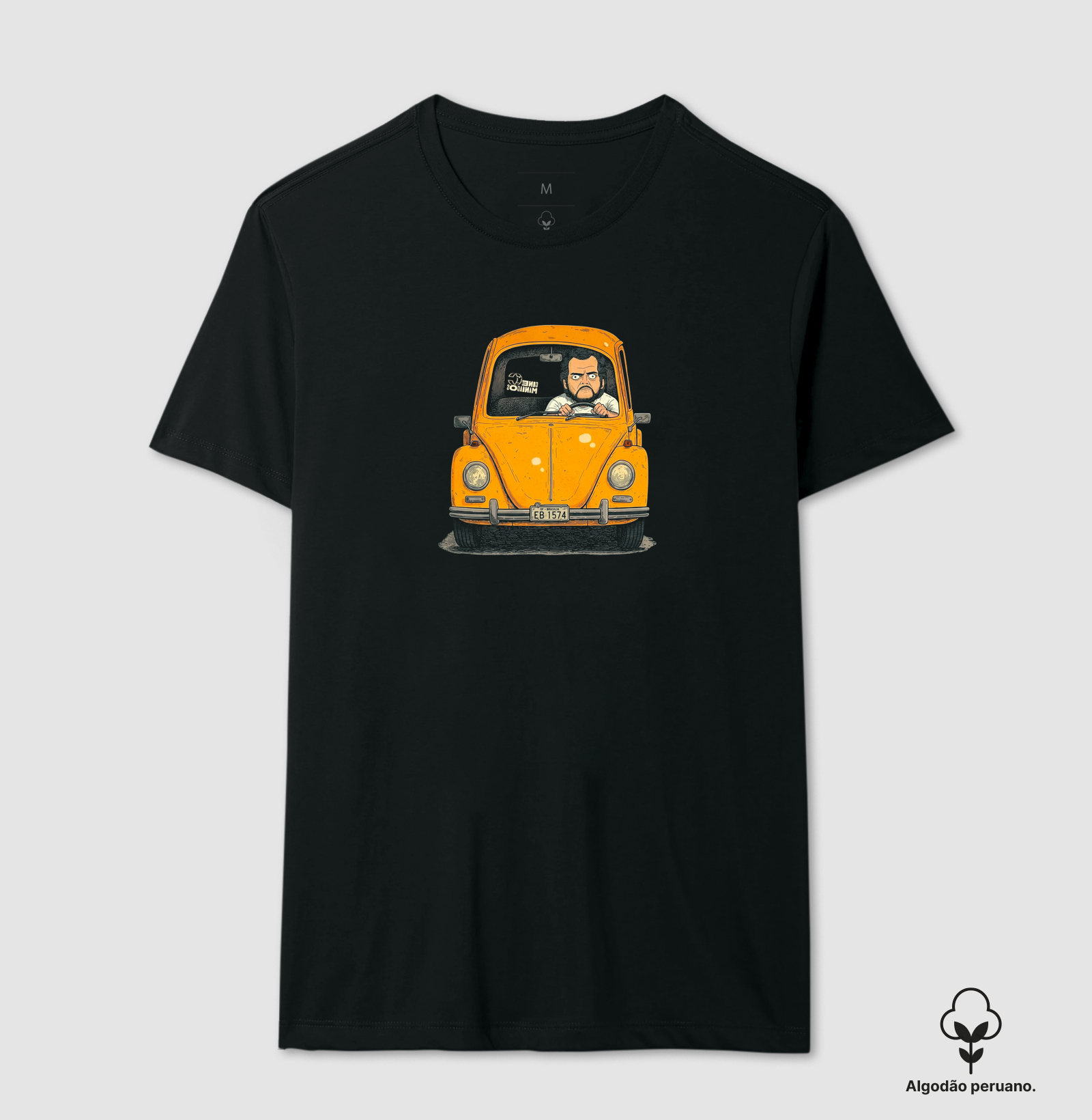 Agente Secreto — Fusca Amarelo (Frontal)