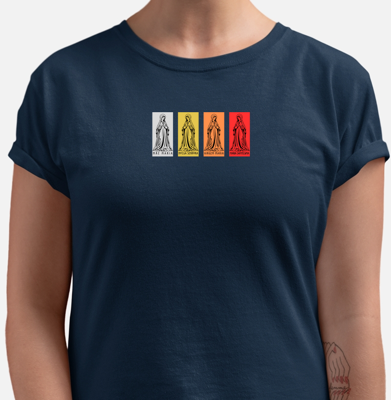 Camiseta Marias Azul Marinho Feminina