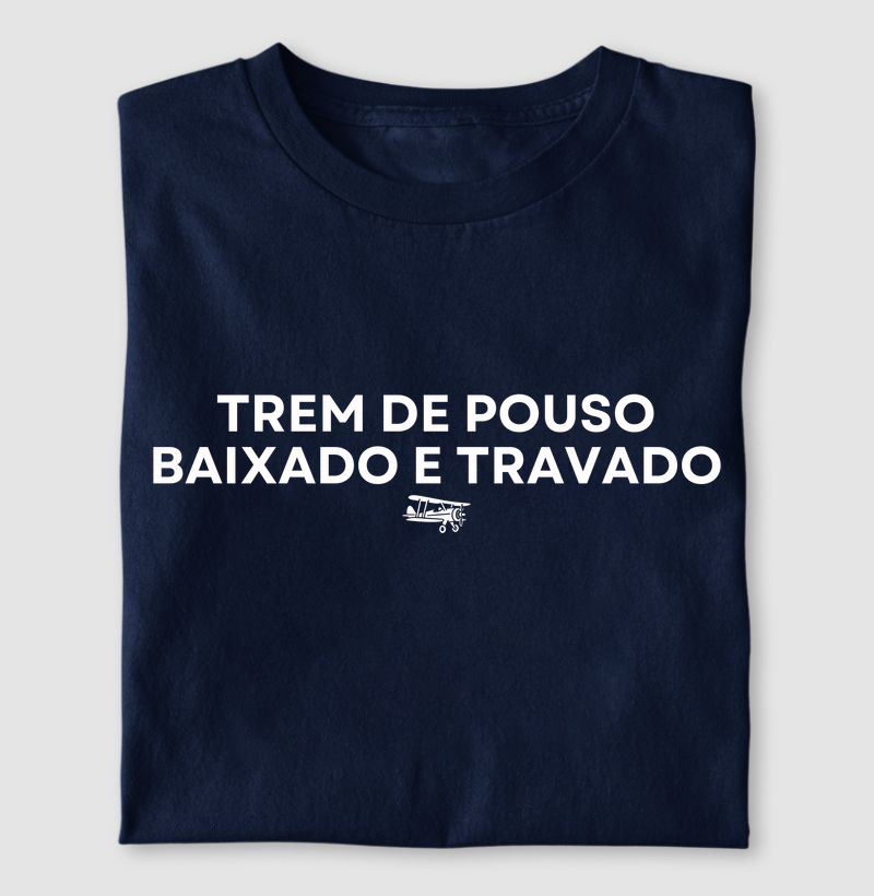Trem de pouso baixado e travado