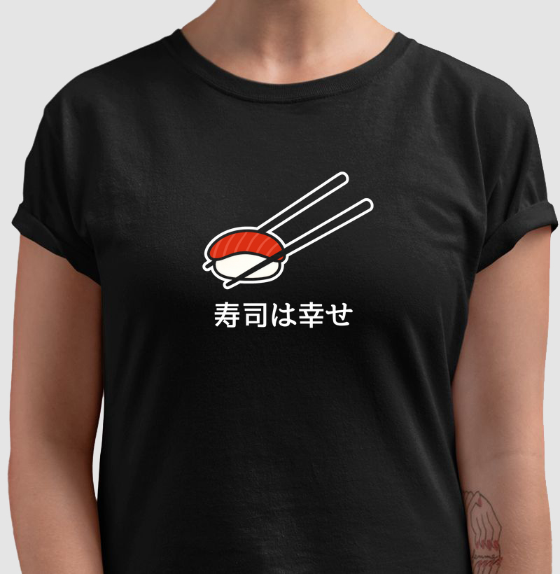 Camiseta Sushi é Felicidade