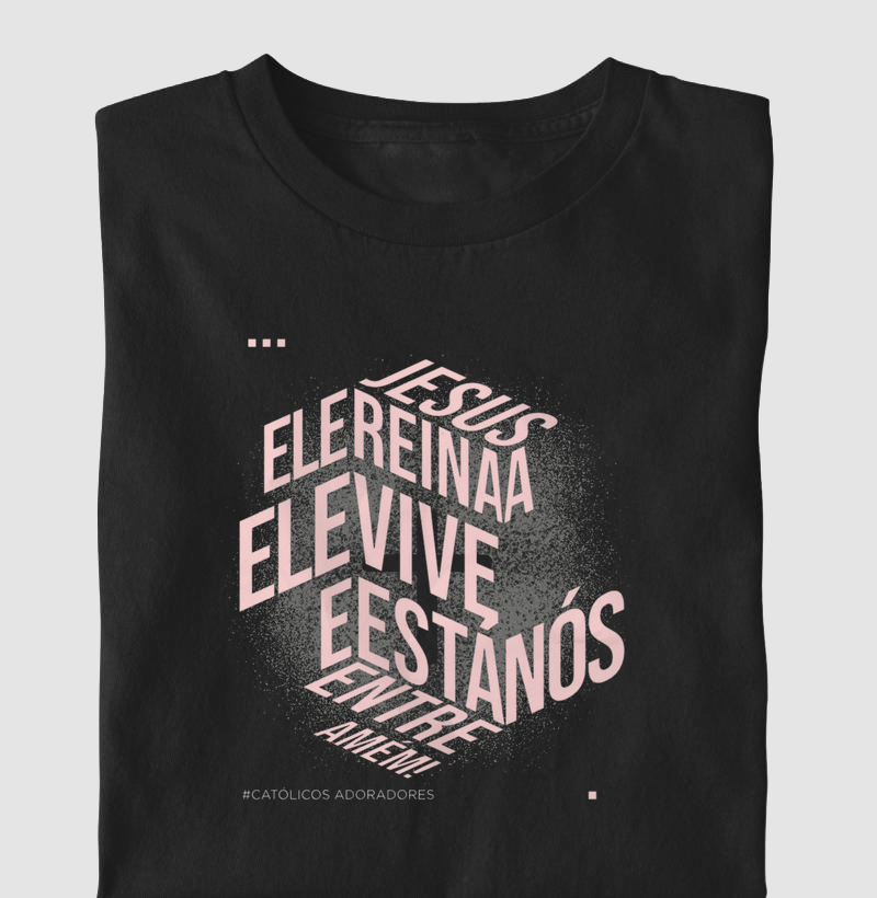 Jesus ele reina, ele vive e está entre nós. 