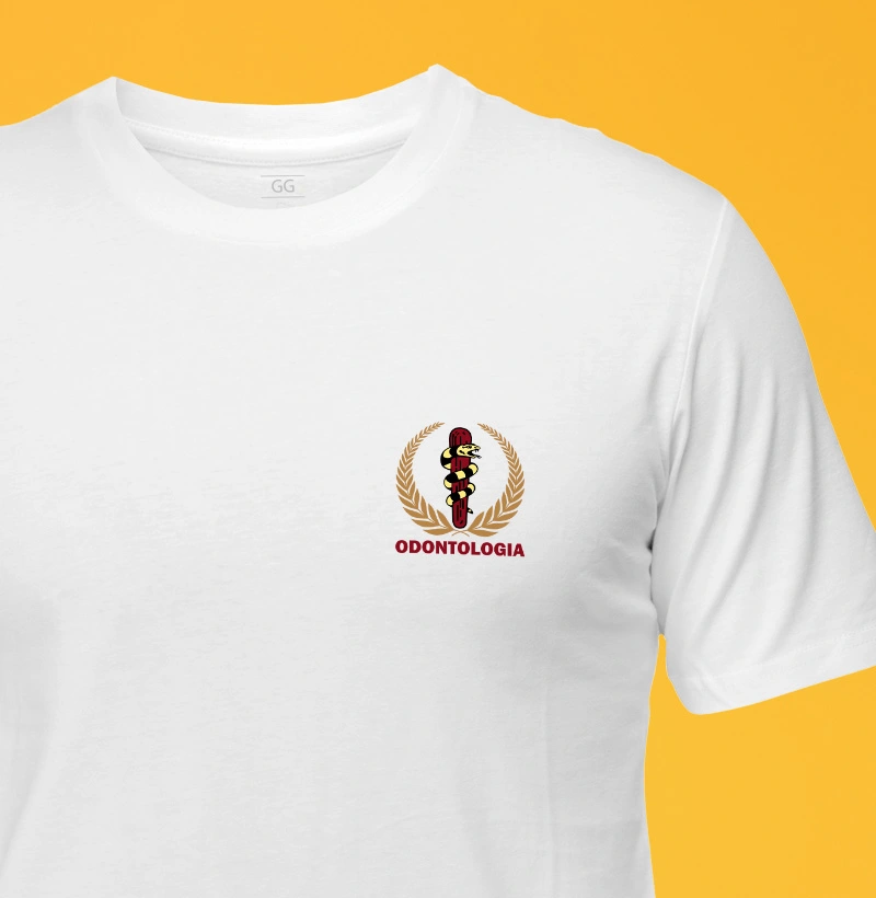 Camiseta Odontologia símbolo no peito - masculina