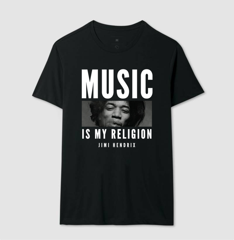 Camiseta Hendrix Music is my religion