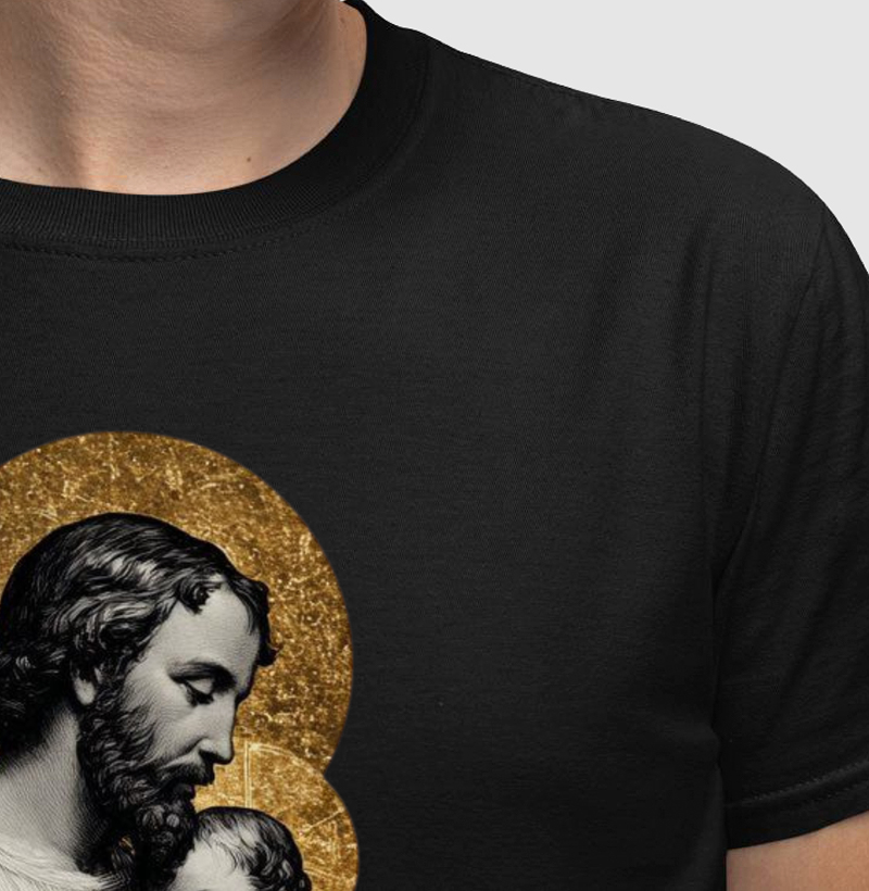 Camiseta São José com o Menino Jesus