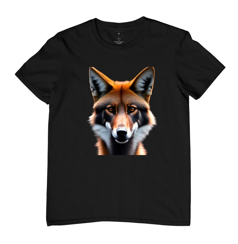 Camisa estampa de Lobo Guará frontal