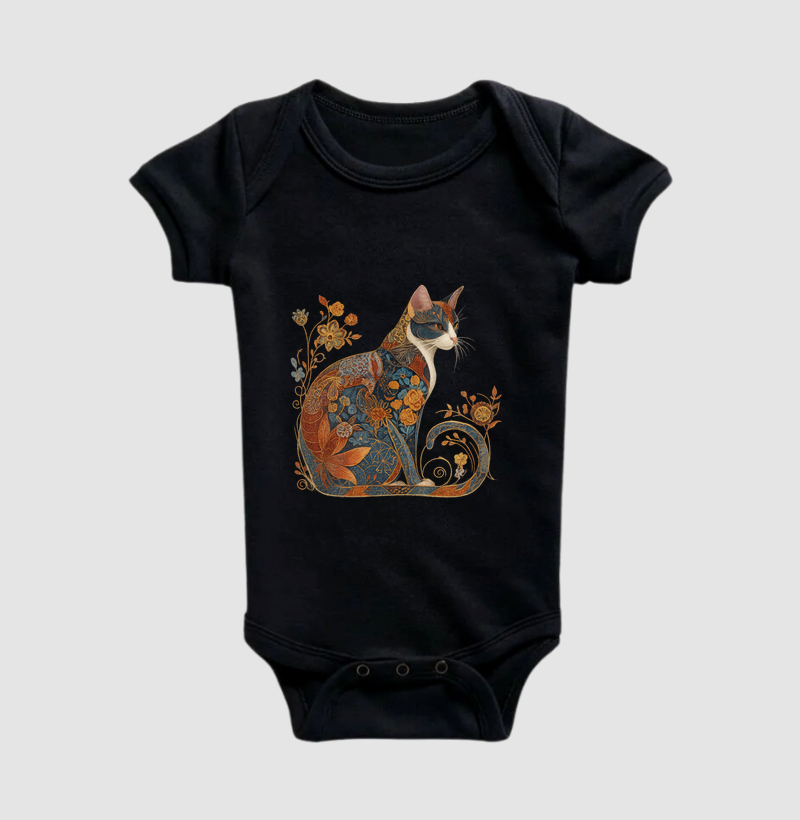 Gato Colorido Florido