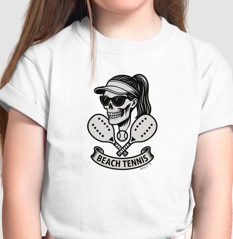 Beach Tennis Woman Skull