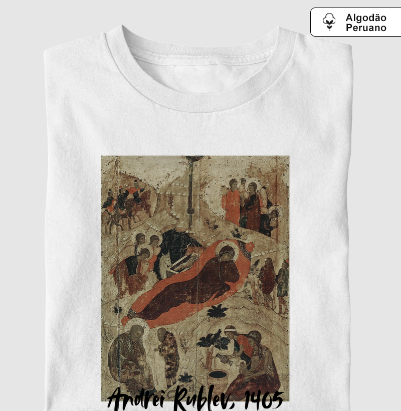 Camiseta Natal Bizantino: Rublev, 1405
