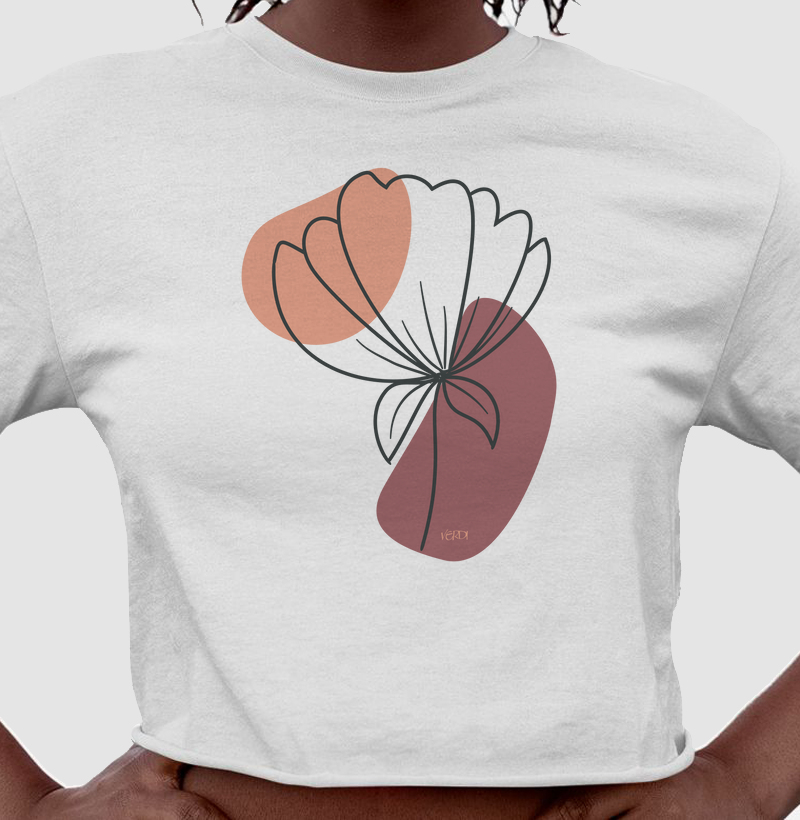 Flor estilizada fundo rosa