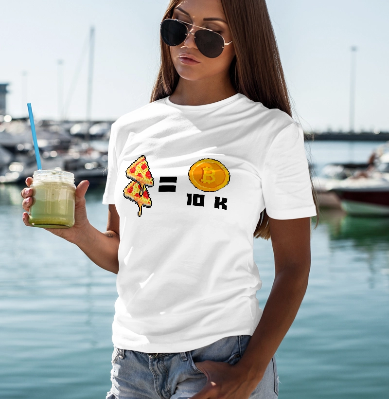 T Shirt Unissex Pizza Day BTC