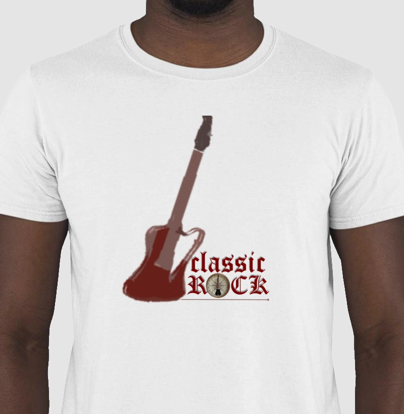camiseta norteados pelo rock guitarra esboço