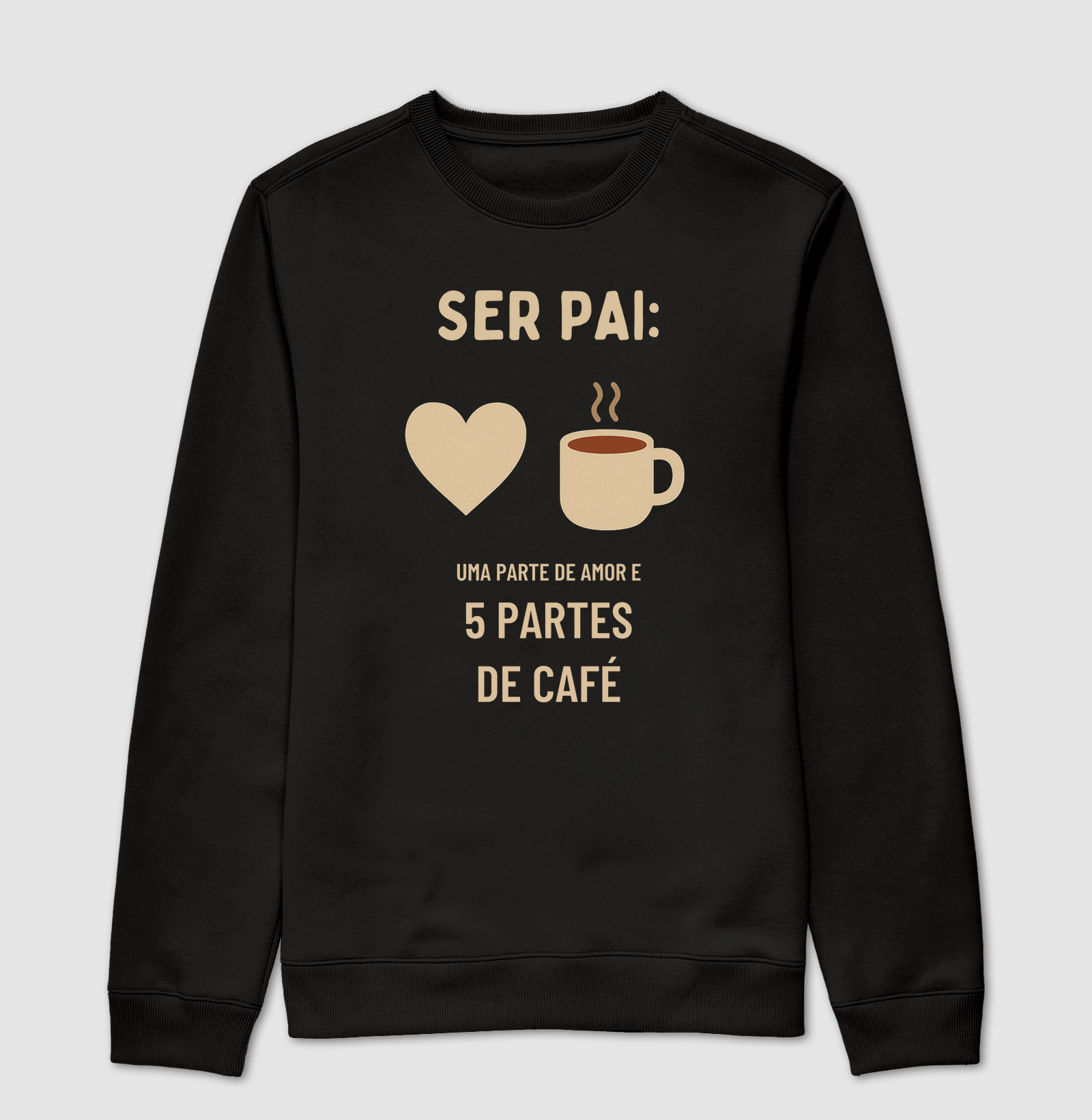 Camiseta Café Ser pai_ uma parte de amor e 5 partes de café Camiseta Presente Dia dos Pais