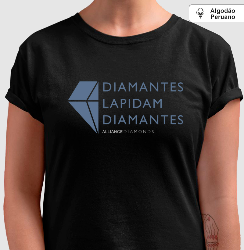 Camiseta Alliance Diamonds - Diamantes lapidam Diamantes Azul I Preto