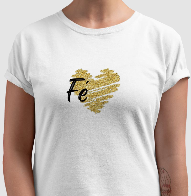 Camiseta Fé Coração