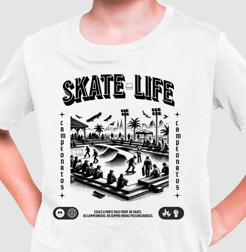 Camiseta Infantil - Skate Life