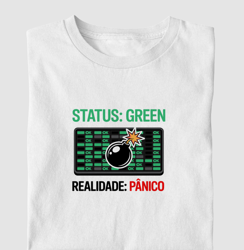 Status: Green. Realidade: Pânico (DEO)
