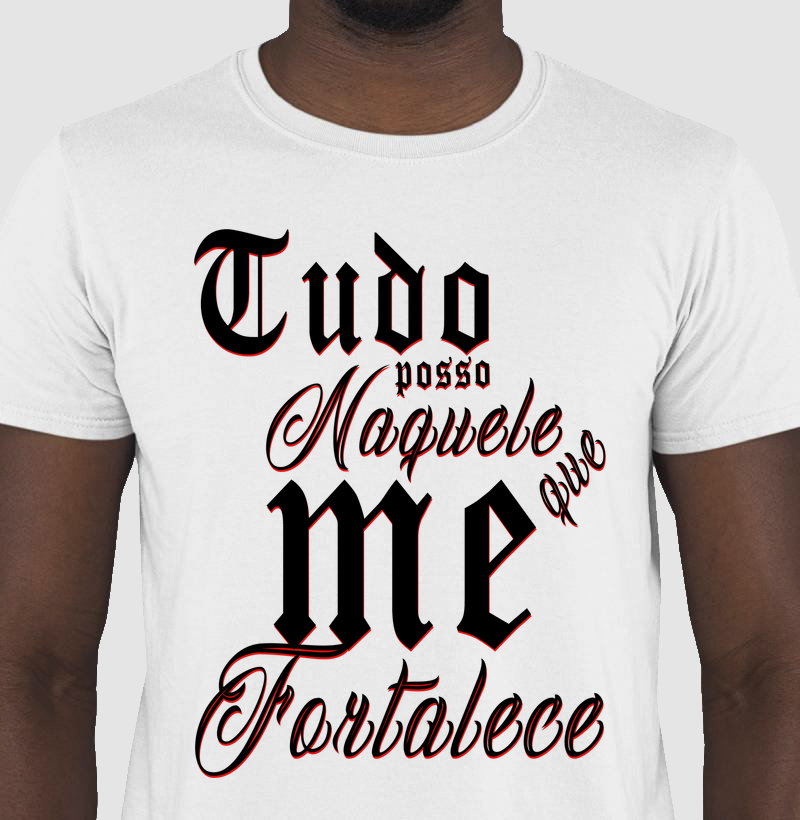 Camiseta modelo - Tudo posso