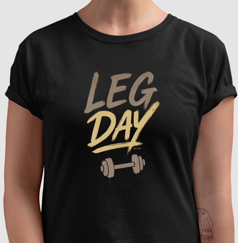 Leg Day - versão pincelada bege