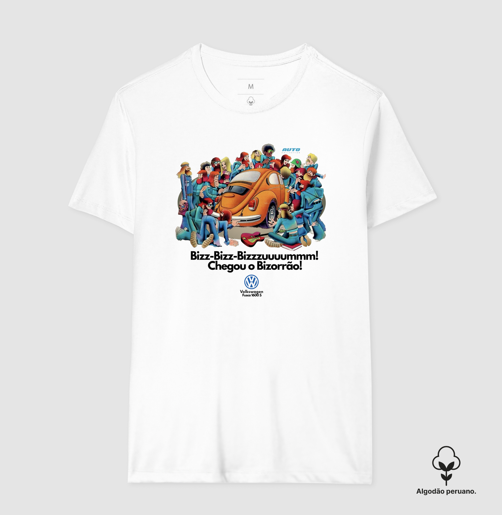 Fusca Bizorrão branca Propaganda