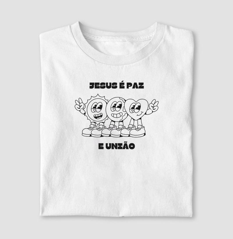 Camiseta Jesus é paz e união