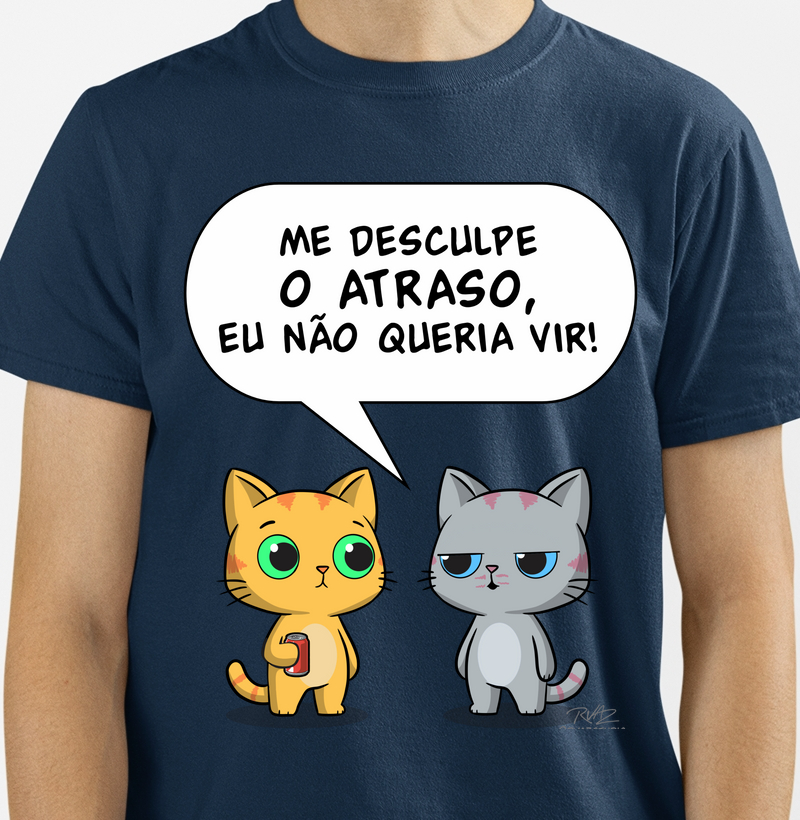 Camiseta Gato Sincero Atraso