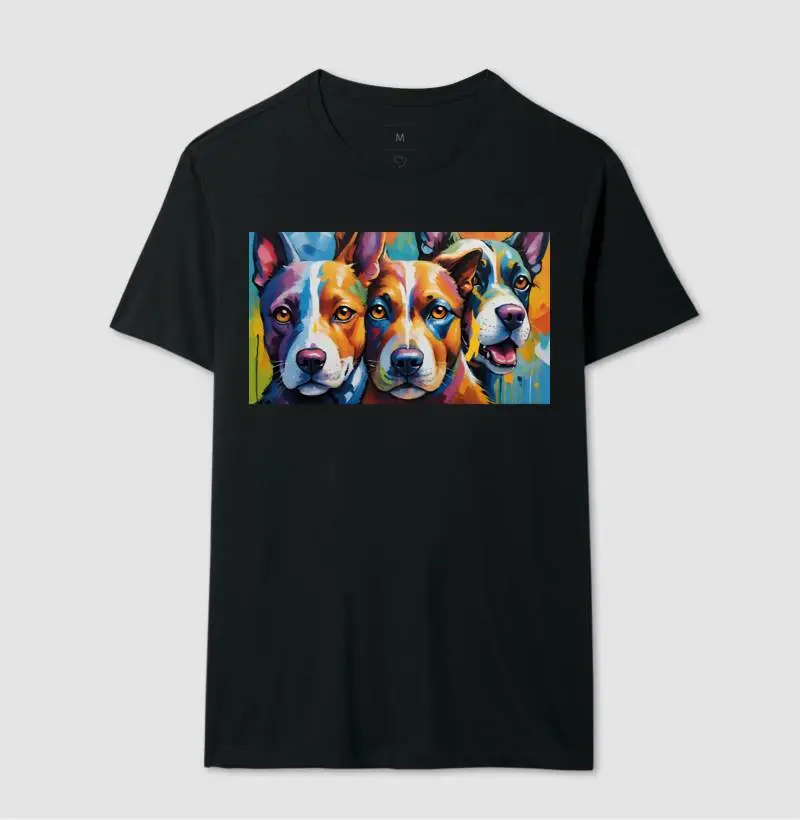 Camiseta meu pet eternizado, estilo pintura em tela 2!