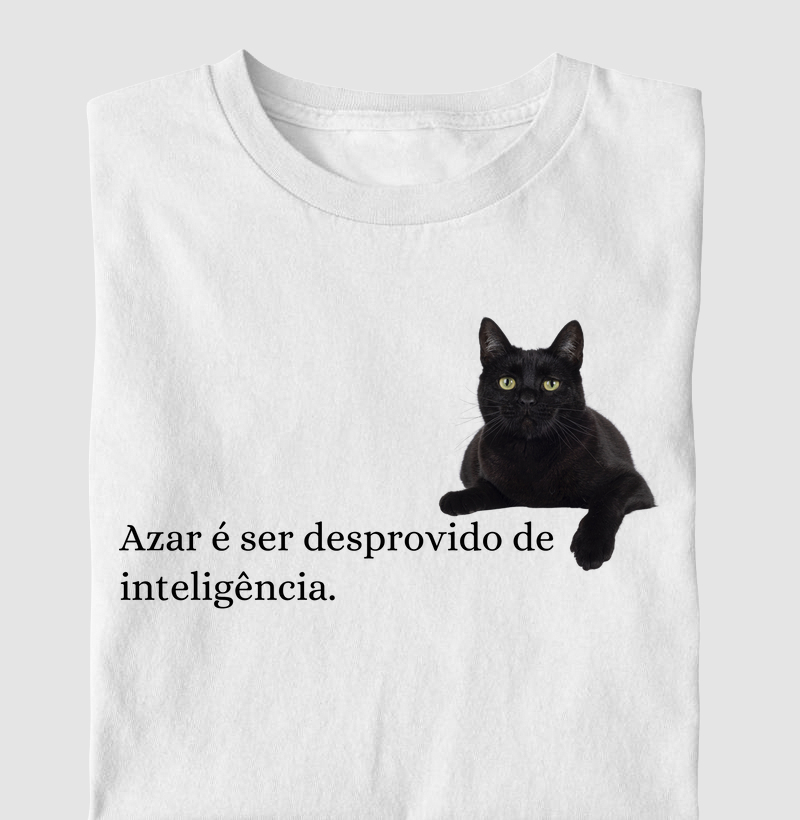 Camiseta gato preto azar