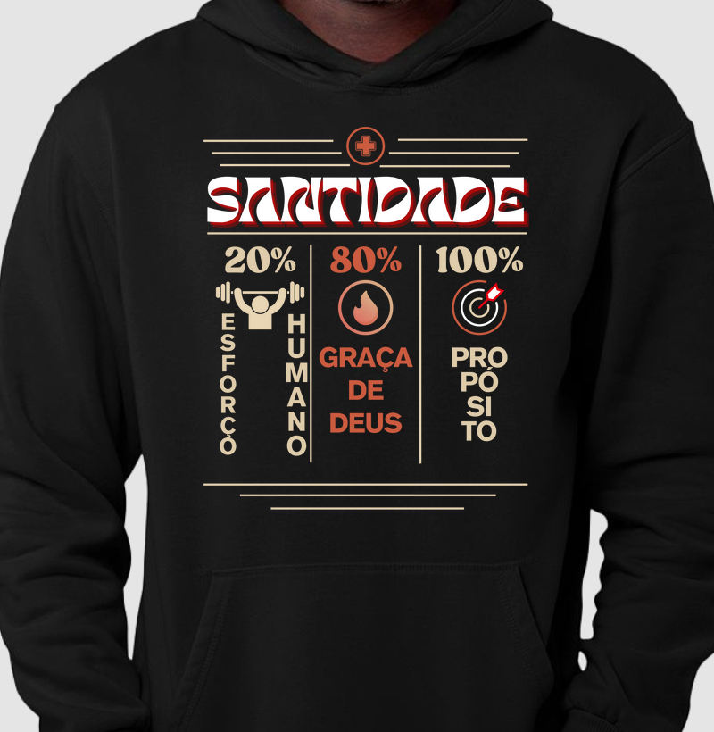 MOLETOM CAPUZ SANTIDADE 