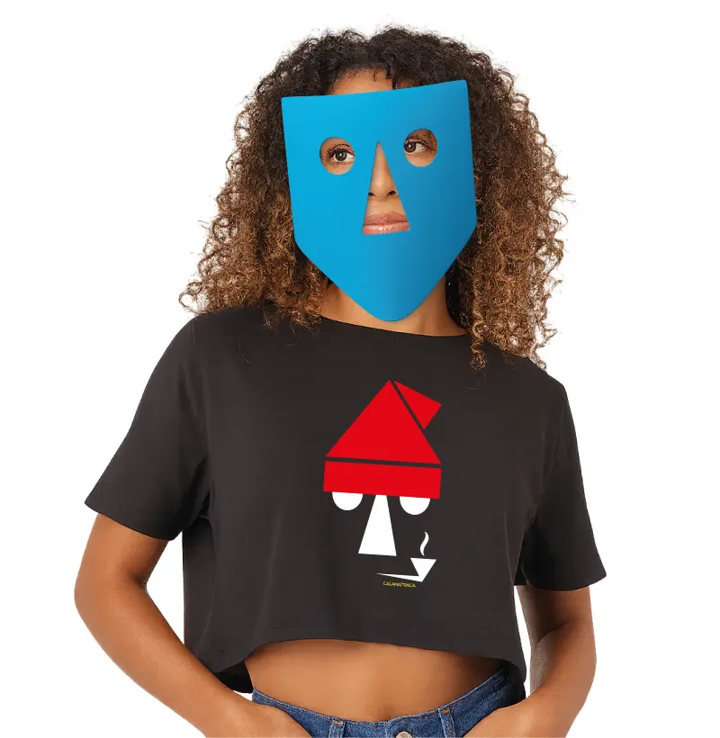 CROPPED MÁSCARA SACI