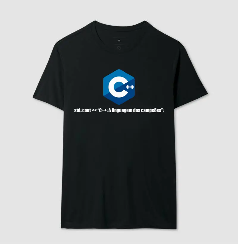 Camiseta C++ a linguagem dos campeões