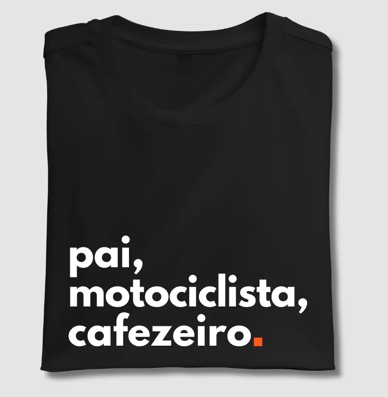 Pai e motociclista