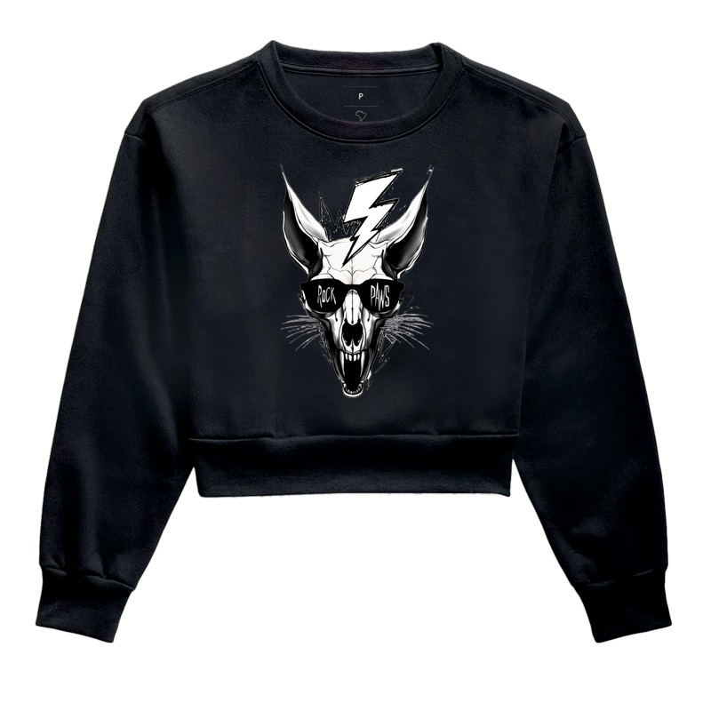 Cropped Moletom ROCK´N PAWS