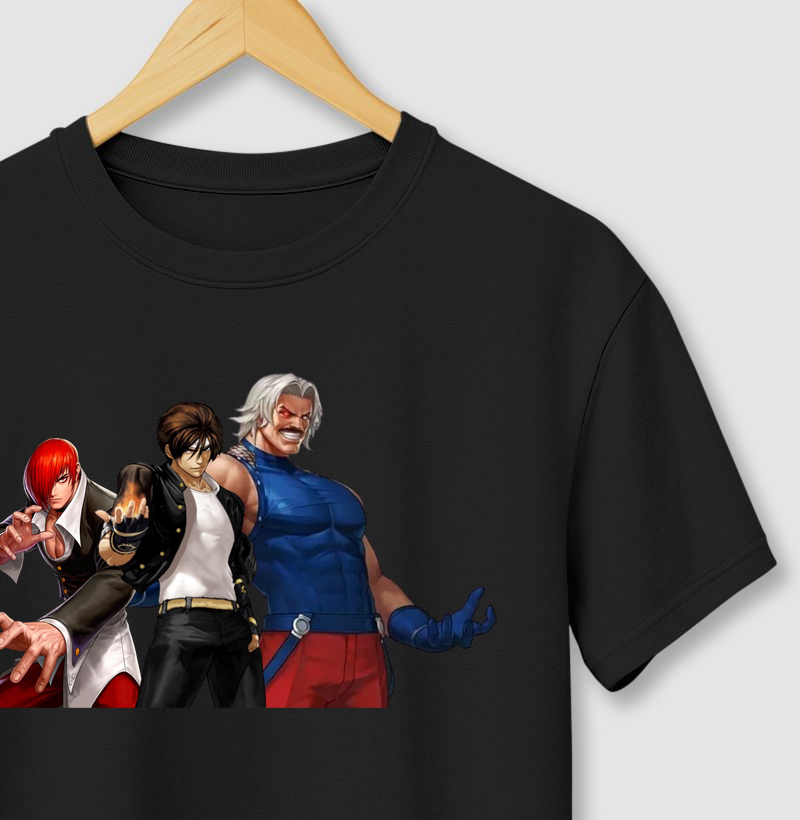 Iori Yagami, Kyo Kusanagi e Rugal Bernstein - The King of Fighters