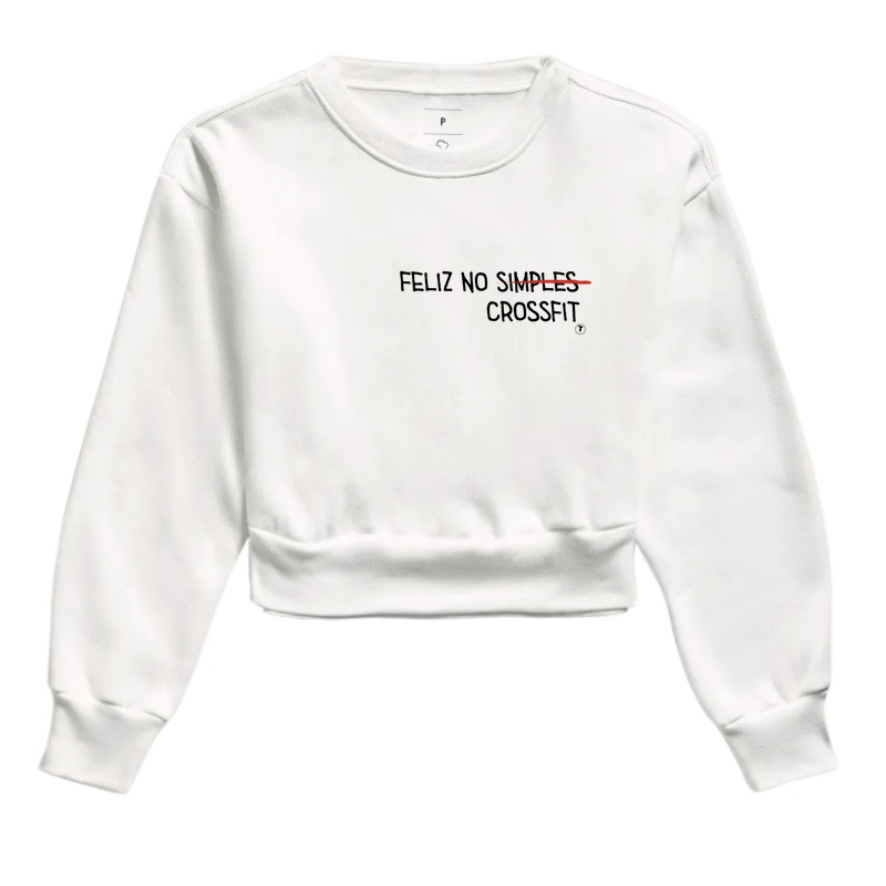 Cropped Moletom Feliz no Crossfit