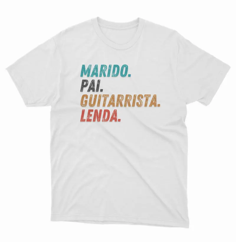 Camiseta Marido, Pai, Guitarrista, Lenda