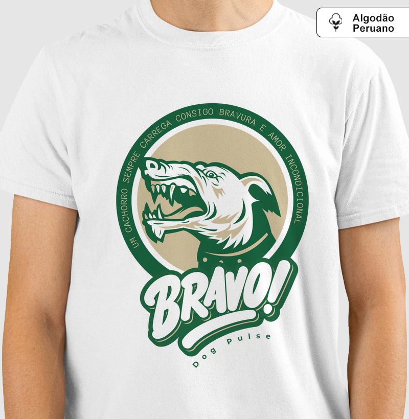 Camiseta Algodão Peruano Dog Pulse - Bravo Green